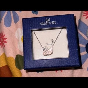 Swarovski swan necklace